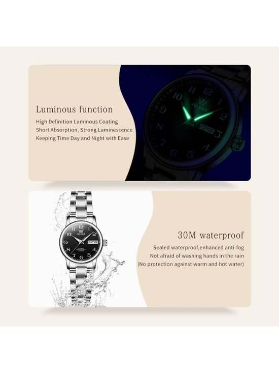Women\'s Black Vintage Luxury Dress Analog Stainless Steel Casual Wristwatch main image 4
